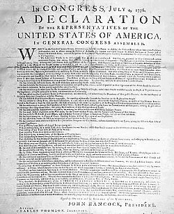 Declaration of Independence - Amerikanische Unabhängigkeitserklärung 1776