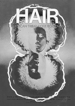 Original Plakat des Musical Hair