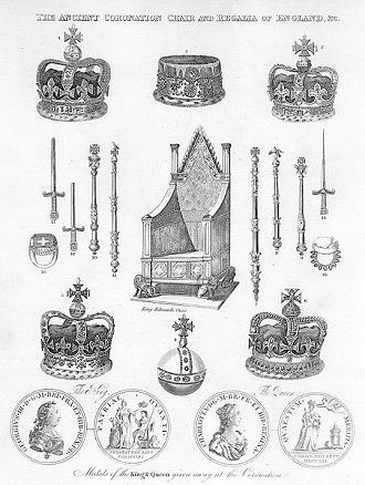 Eine historische Darstellung der britischen Kronjuwelen