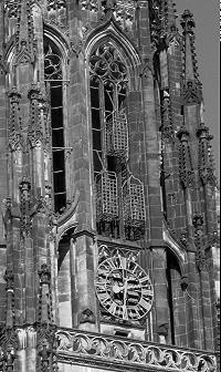 Noch heute an der Lamberti-Kirche zu Münster zu sehende Käfige