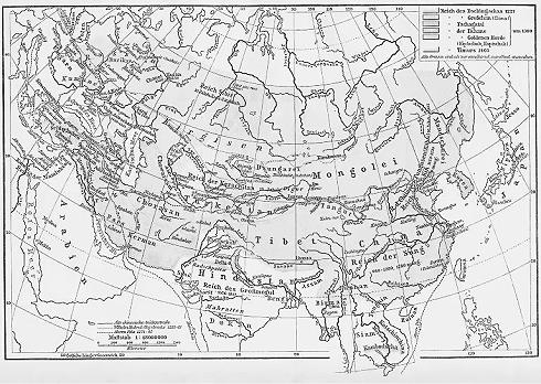Größte Ausdehnung des Mongolenreiches