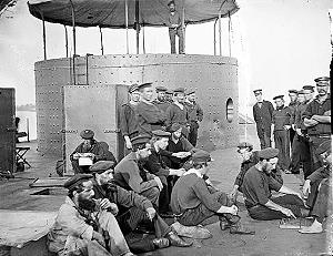 Besatzung an Bord des Panzerschiffs USS Monitor